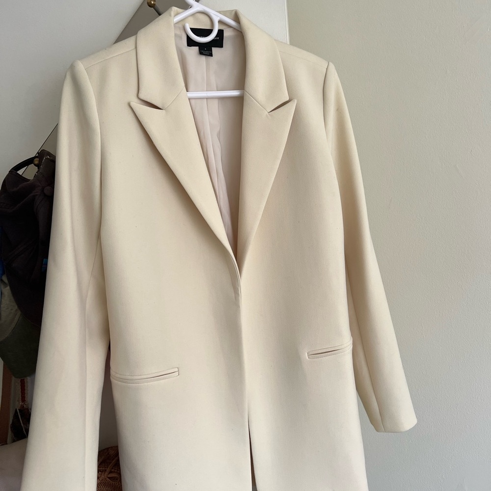 Something Navy Long Blazer